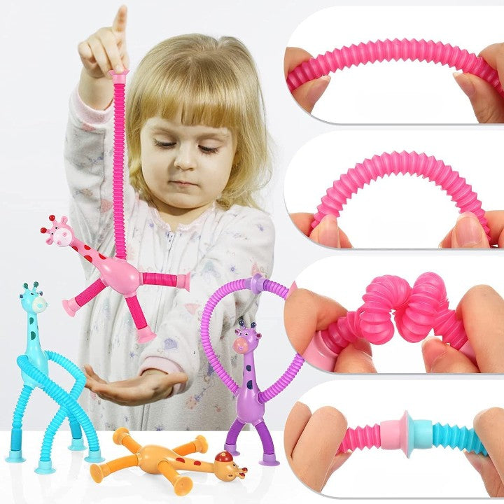 Stretchy™ - Giraffe Spielzeug (Set von 4 Stück)