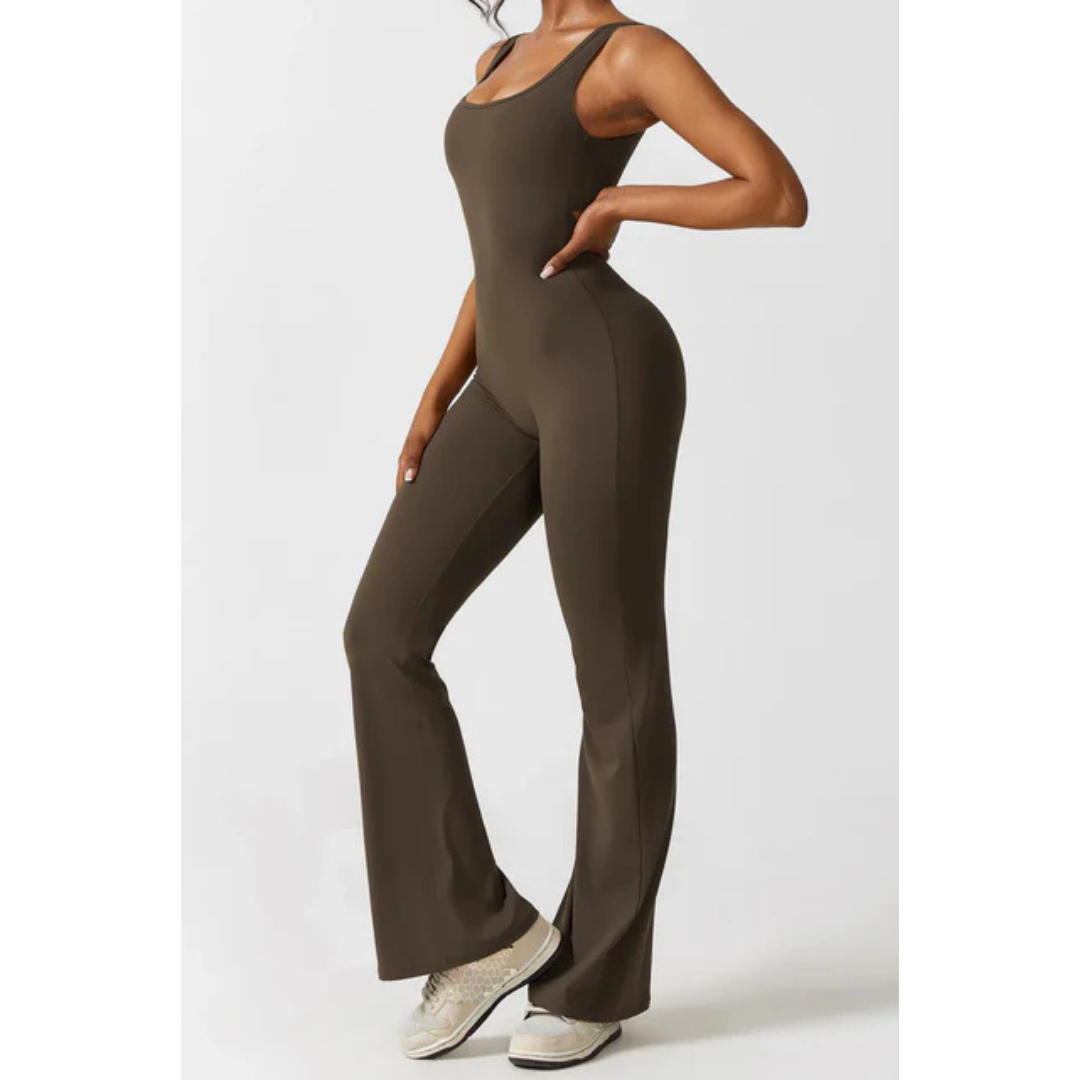Beatrice™ - Ausgestellter Jumpsuit mit V-Rücken