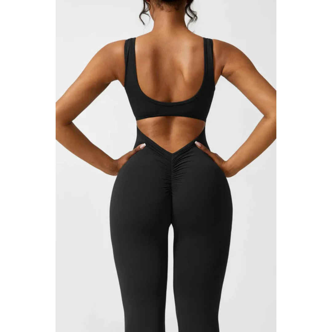 Beatrice™ - Ausgestellter Jumpsuit mit V-Rücken
