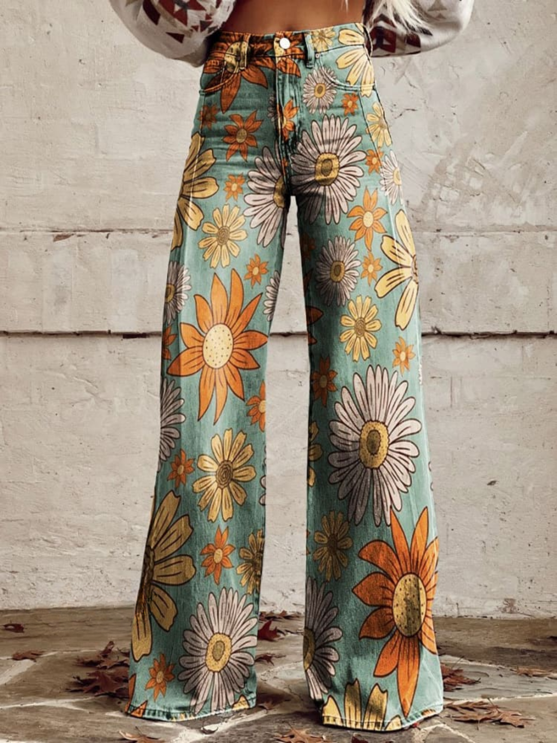 Joslyn™ - Vintage Blumen Schlagjeans