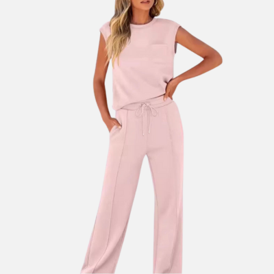 Juna™ - 2-teiliges Lounge-Set | Ärmelloses Top & Hose mit Kordelzug