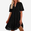Ariane™ - Kleid mit Lochstickerei und V-Ausschnitt | Müheloser Urlaubsstil