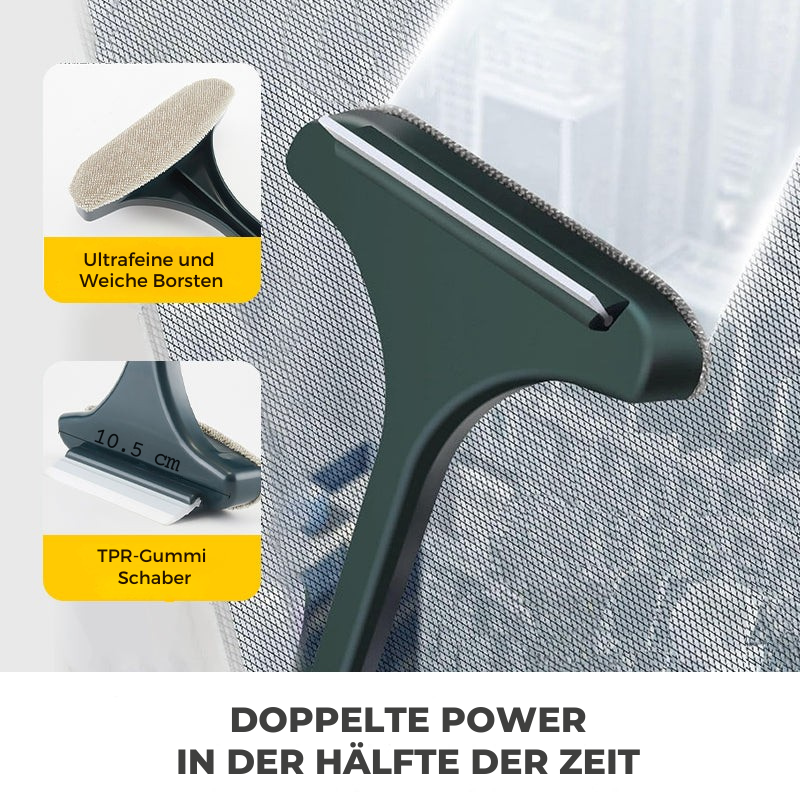 DualShine™ – 2-in-1 Reinigungsbürste für Glänzende Fliegengitter