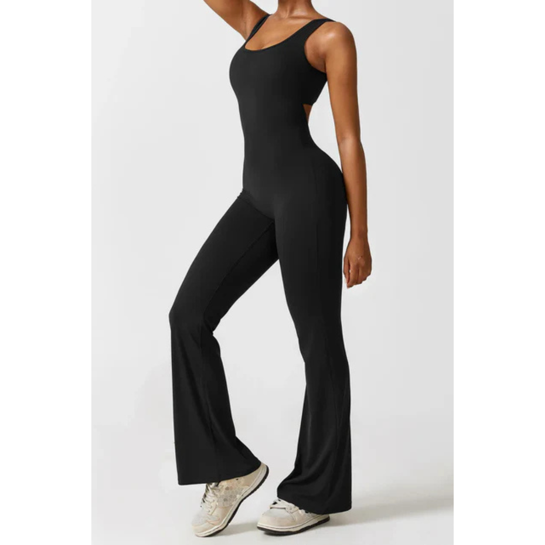 Beatrice™ - Ausgestellter Jumpsuit mit V-Rücken