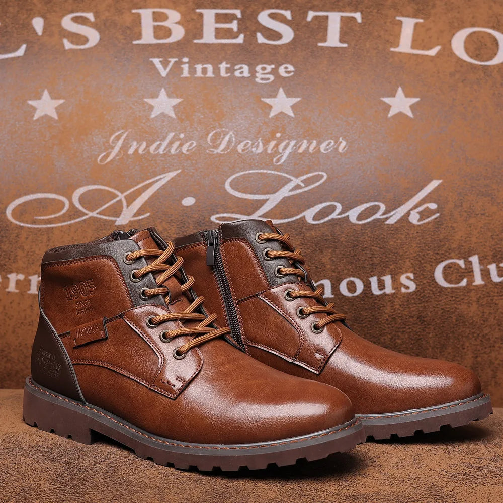 Jordan™ - Klassischer Stil Leder Schnürstiefel