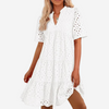 Ariane™ - Kleid mit Lochstickerei und V-Ausschnitt | Müheloser Urlaubsstil