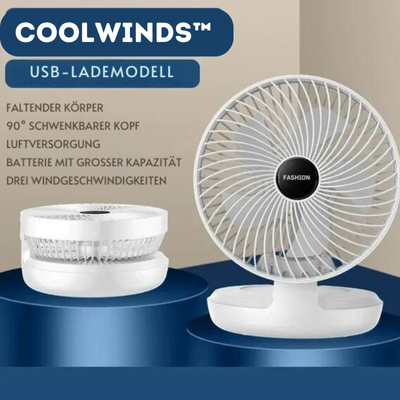 CoolWinds™ - Wandmontierbarer tragbarer Ventilator