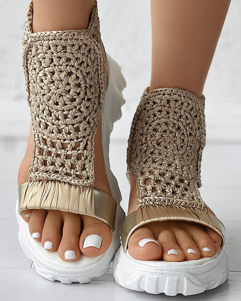 Freya™ - Gestrickte elastische Sommersandalen (50% RABATT)