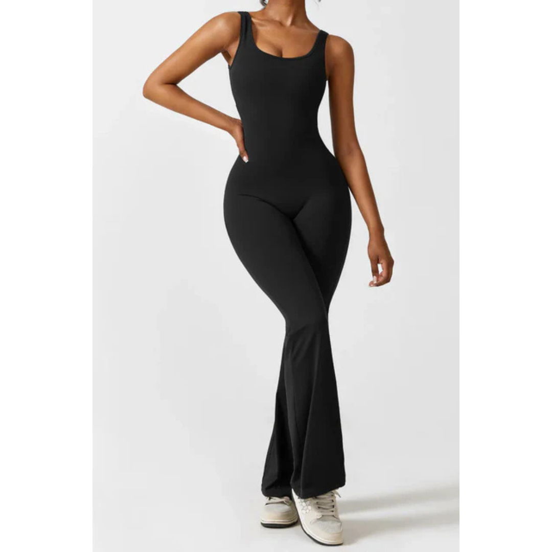 Beatrice™ - Ausgestellter Jumpsuit mit V-Rücken