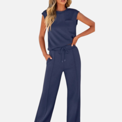 Juna™ - 2-teiliges Lounge-Set | Ärmelloses Top & Hose mit Kordelzug