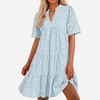 Ariane™ - Kleid mit Lochstickerei und V-Ausschnitt | Müheloser Urlaubsstil