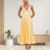 Taylor™ - Plissiertes Maxi-Kleid mit V-Ausschnitt
