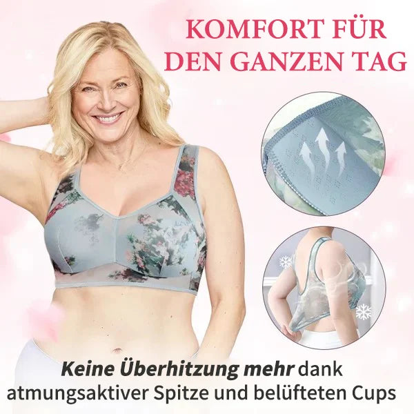 BloomSilk™ - Übergröße Eis-Seide Kühl-BH | Letzter Tag 50% Rabatt | Kühlender Komfort-BH aus Eisseide und Spitze