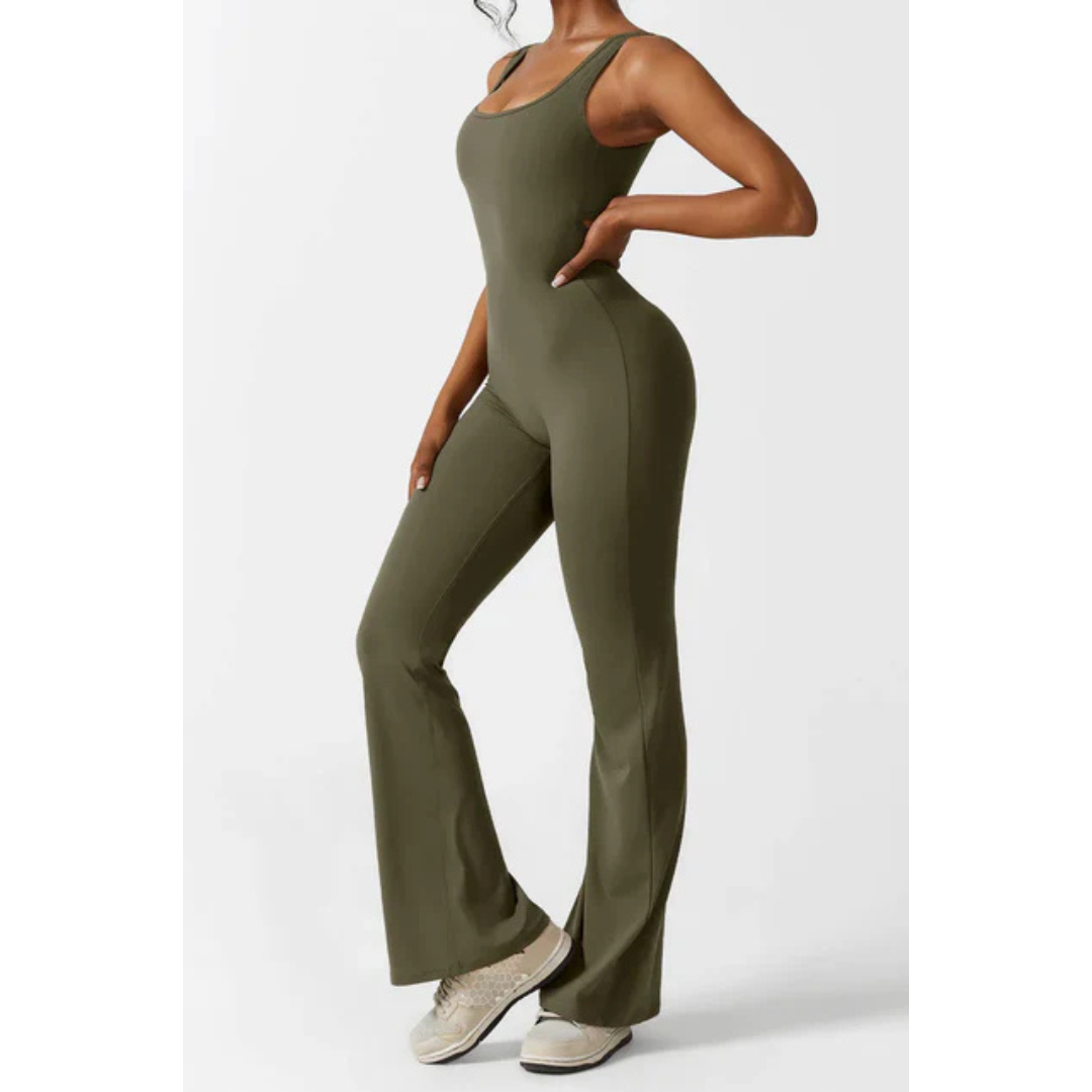 Beatrice™ - Ausgestellter Jumpsuit mit V-Rücken