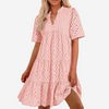 Ariane™ - Kleid mit Lochstickerei und V-Ausschnitt | Müheloser Urlaubsstil