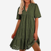 Ariane™ - Kleid mit Lochstickerei und V-Ausschnitt | Müheloser Urlaubsstil