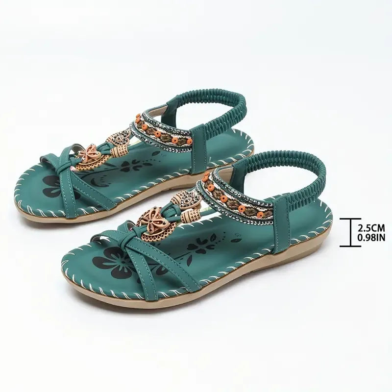 Dunja™ – Bequeme orthopädische Sandalen mit floralem Charme