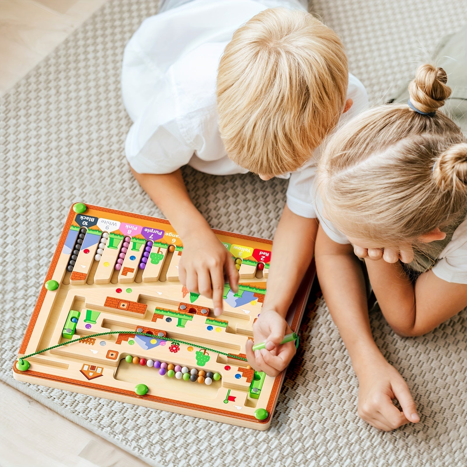 MazePlay™ - Holz-Lernlabyrinth | Lernen durch selbstständiges Spielen