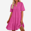 Ariane™ - Kleid mit Lochstickerei und V-Ausschnitt | Müheloser Urlaubsstil