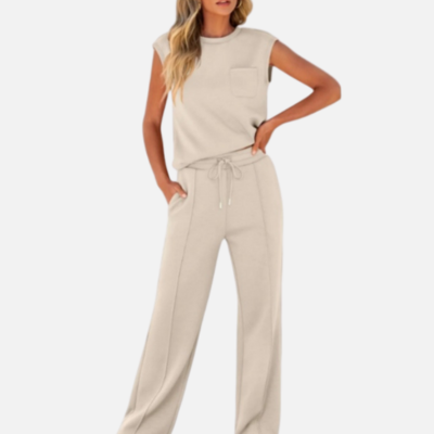 Juna™ - 2-teiliges Lounge-Set | Ärmelloses Top & Hose mit Kordelzug