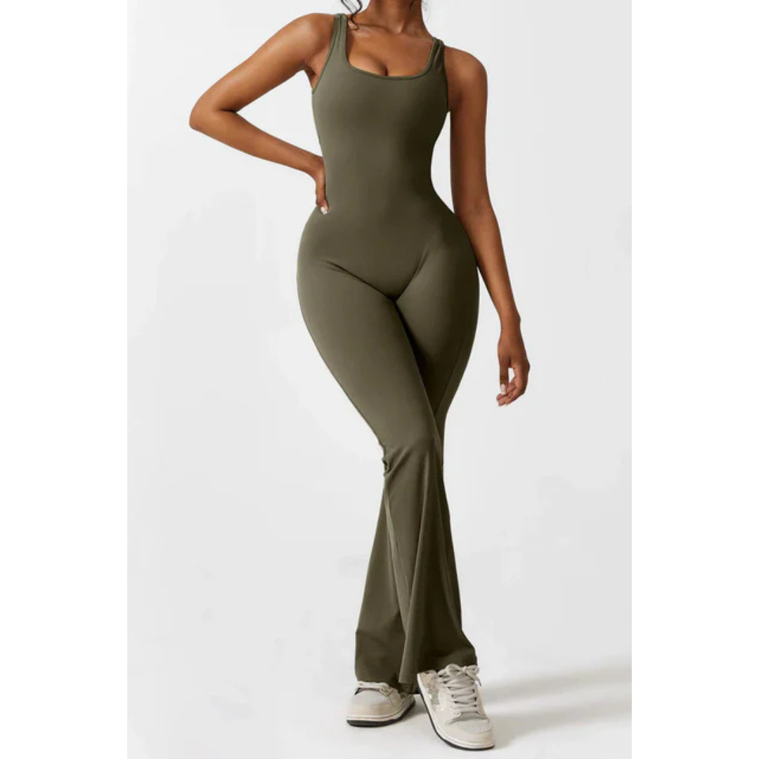 Beatrice™ - Ausgestellter Jumpsuit mit V-Rücken