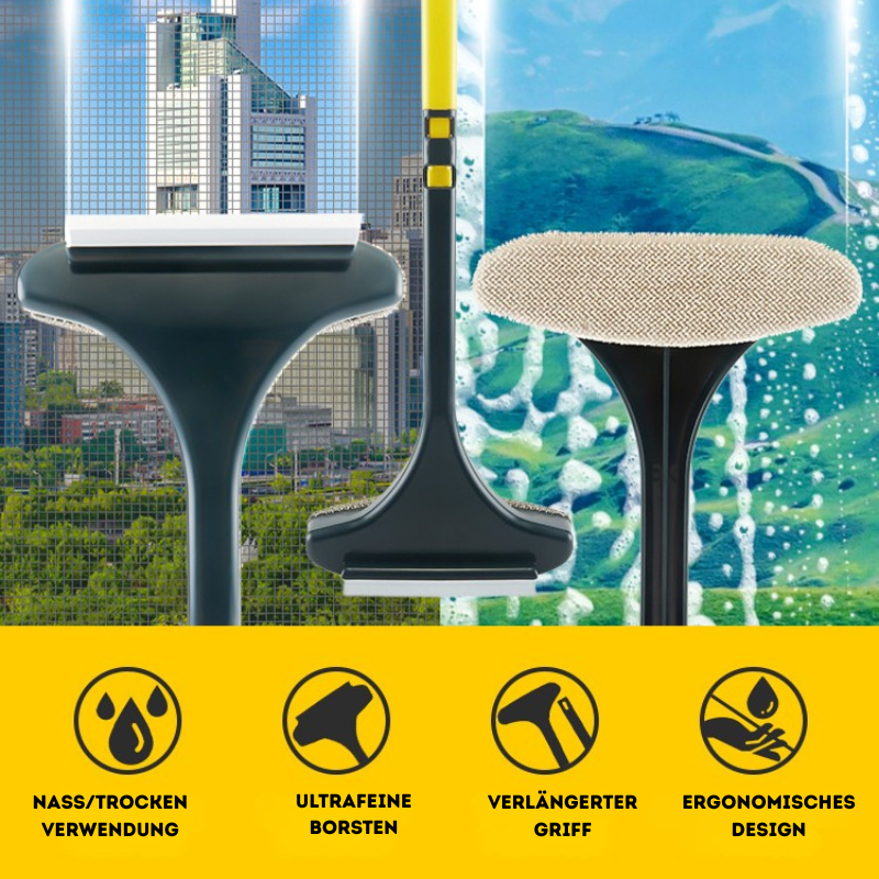 DualShine™ – 2-in-1 Reinigungsbürste für Glänzende Fliegengitter