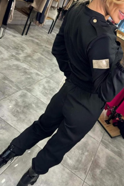 Jocelyn™ | Gürteltier Langarm-Jumpsuit