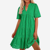 Ariane™ - Kleid mit Lochstickerei und V-Ausschnitt | Müheloser Urlaubsstil