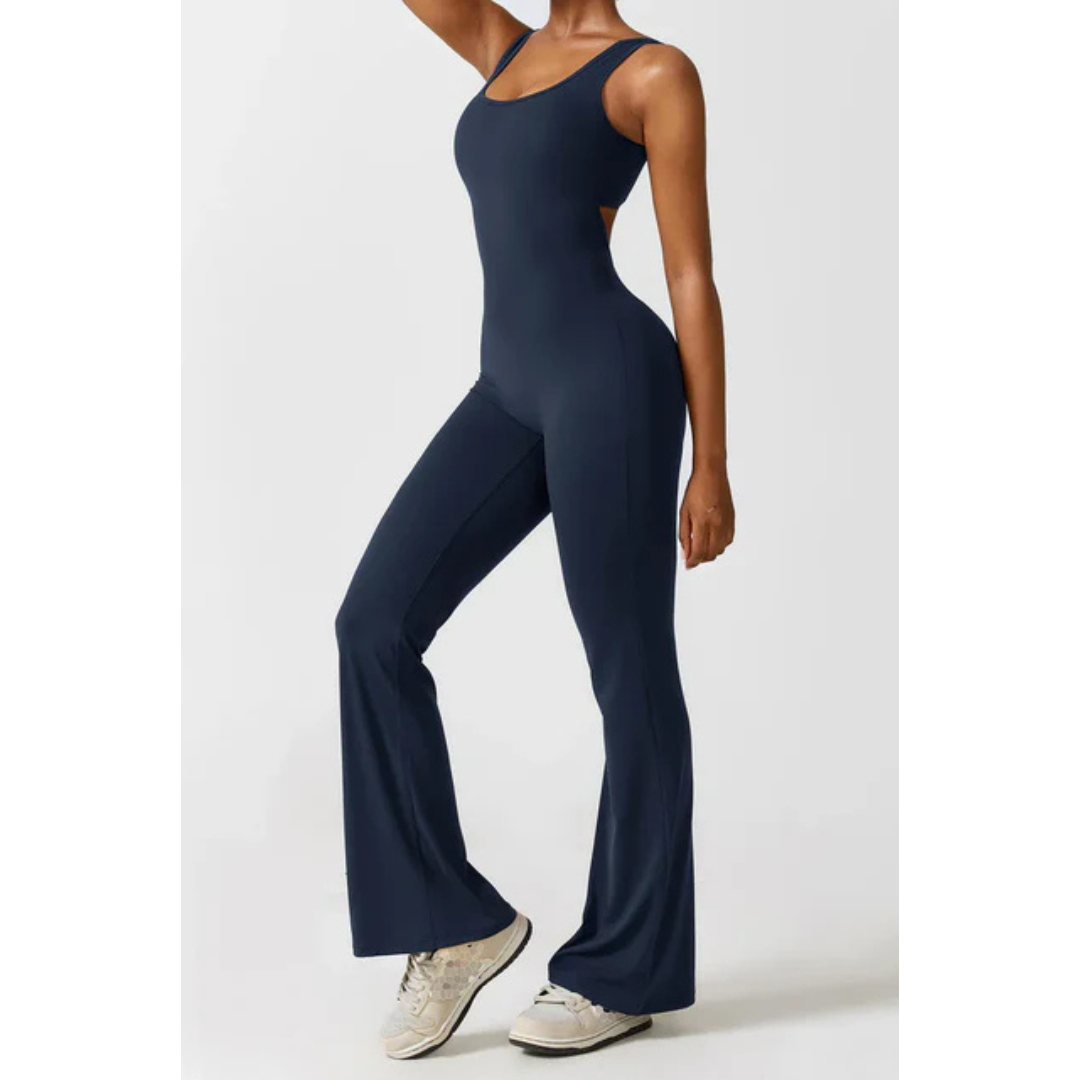 Beatrice™ - Ausgestellter Jumpsuit mit V-Rücken