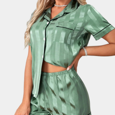 Lorin™ - Pyjama-Set | Bequemer Satin-Pyjama mit kurzer Hose