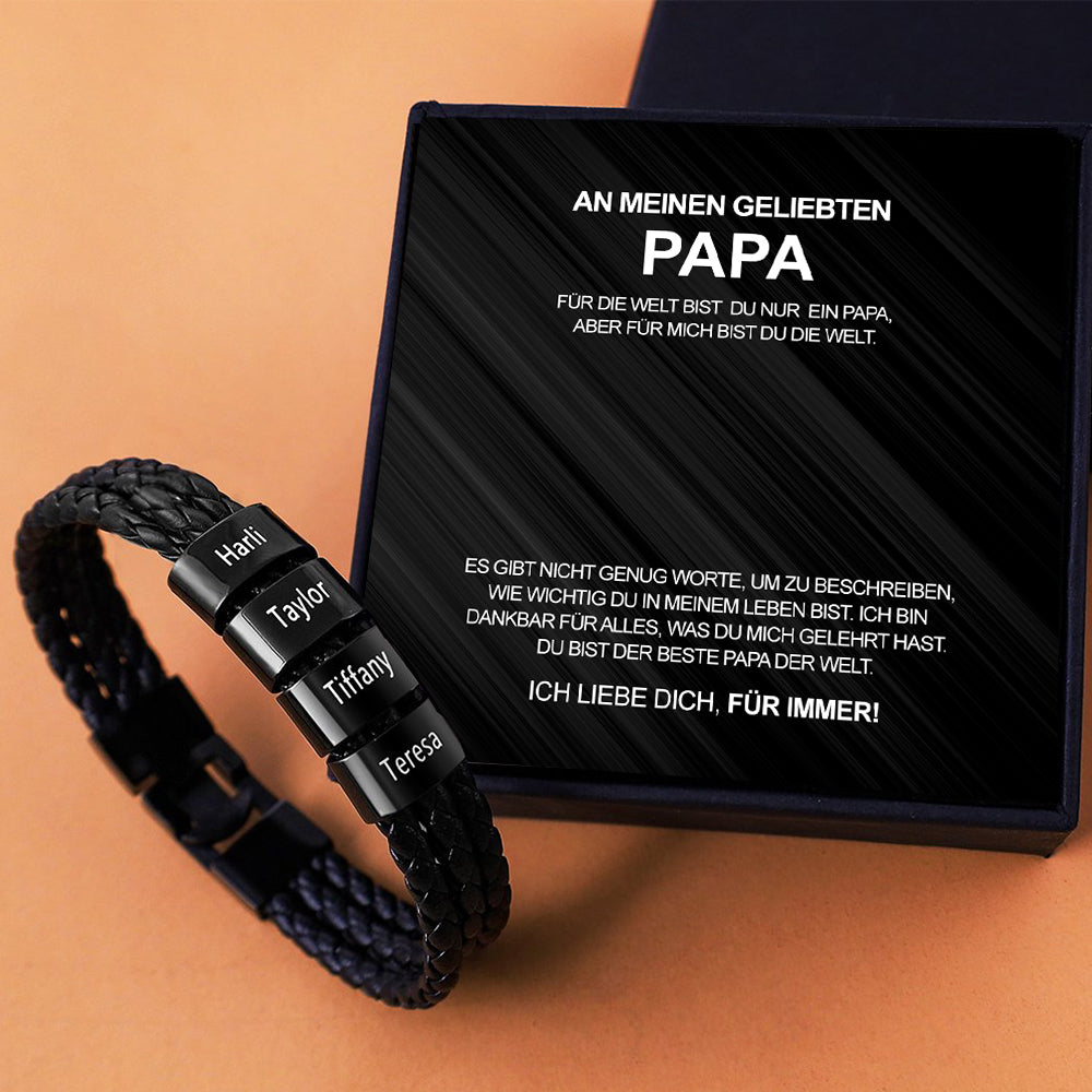 Ravi™️ - Luxus Lederarmband | An meinen geliebten Papa