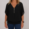 Lovis™ - Casual-Chiffon-Top mit Reißverschluss