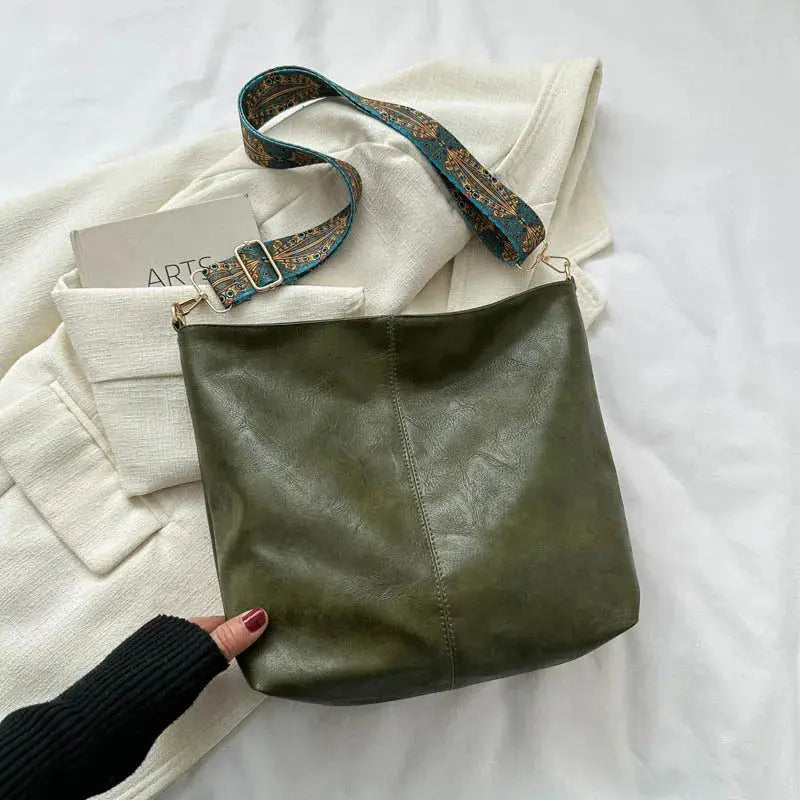 Wilhelmina – Vintage Leder-Schultertasche