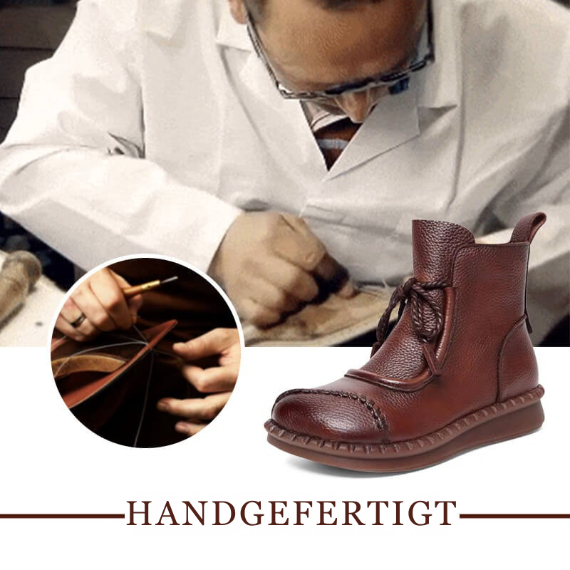 AureliaStride™ – Elegante Vintage-Lederstiefeletten mit Zeitlosem Charme