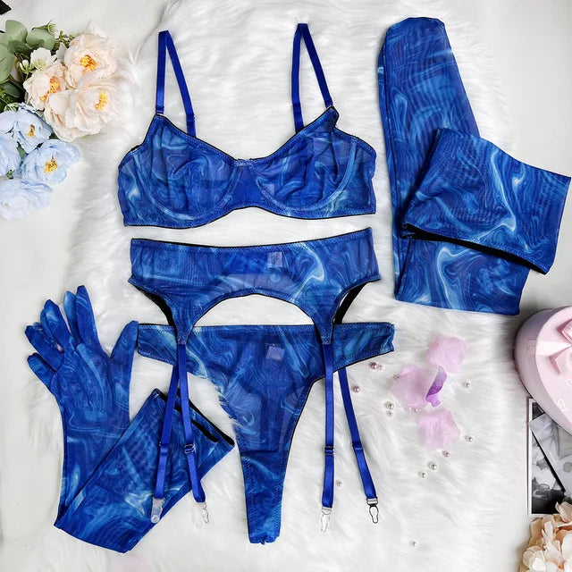 Mireille™ | 5-teiliges Tie-Dye-Dessous-Set