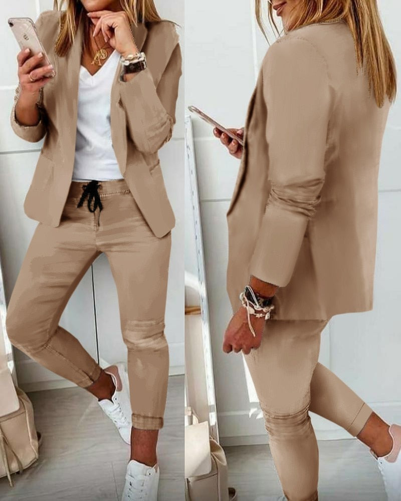 Ashley™️ - Elegantes Blazer-Set | Blazer + Hose | 1+1 GRATIS