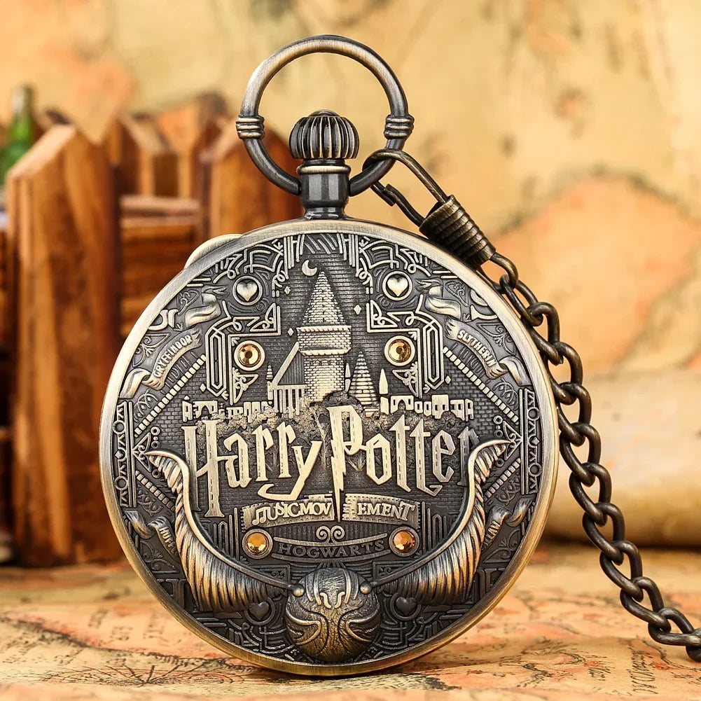 Vintage Harry-Potter-Taschenuhr | Magische Kreativ-Uhr mit Musik