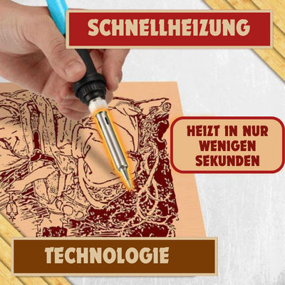 PyroCraft Pro™ | Pyrographie-Bausatz - Heute mit 28 Anhängen gratis!