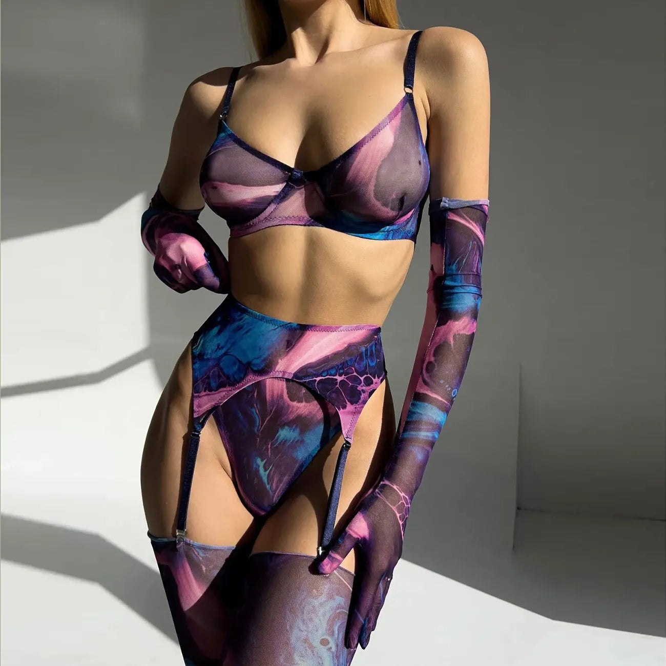 Mireille™ | 5-teiliges Tie-Dye-Dessous-Set