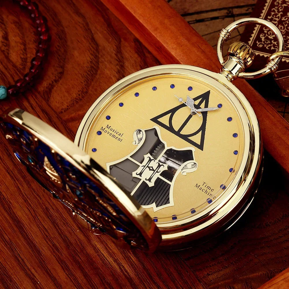 Vintage Harry-Potter-Taschenuhr | Magische Kreativ-Uhr mit Musik