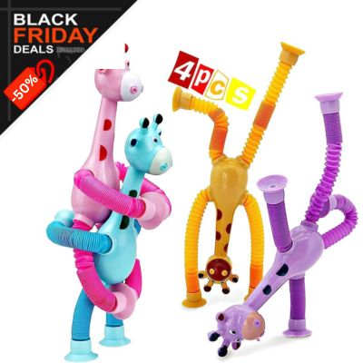 Stretchy™ - Giraffe Spielzeug (Set von 4 Stück)