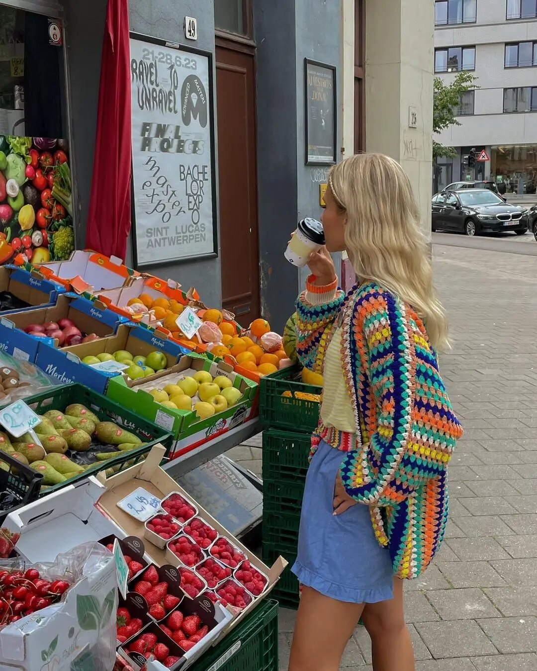 Marliyn™ - Bunt gehäkelte Strickjacke