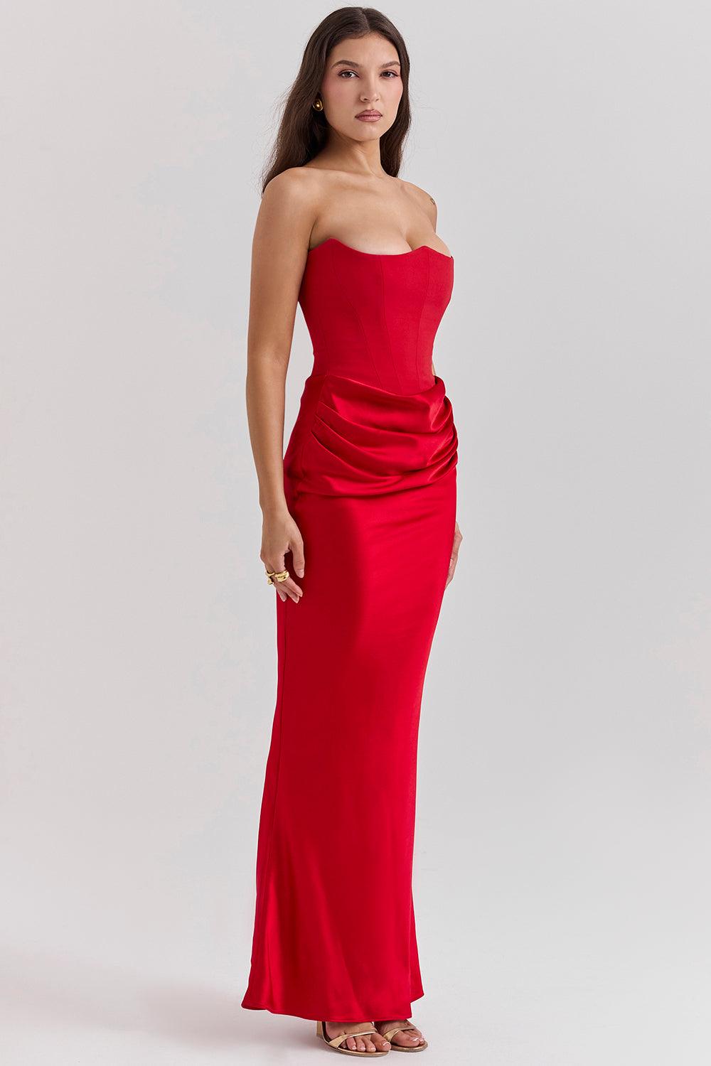 Zelia™ | Elegantes Strapless-Korsett-Maxikleid