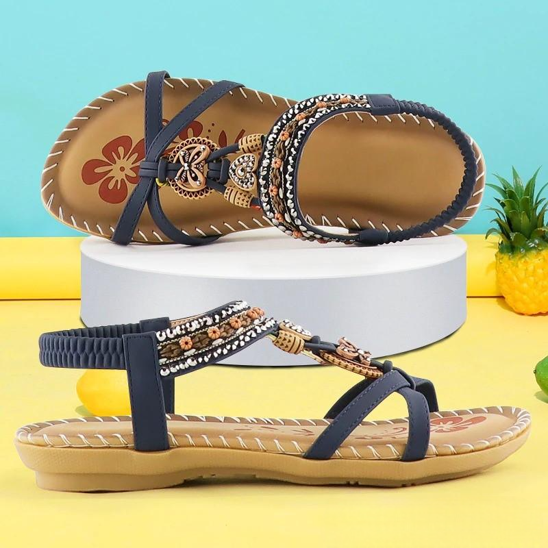 Dunja™ – Bequeme orthopädische Sandalen mit floralem Charme