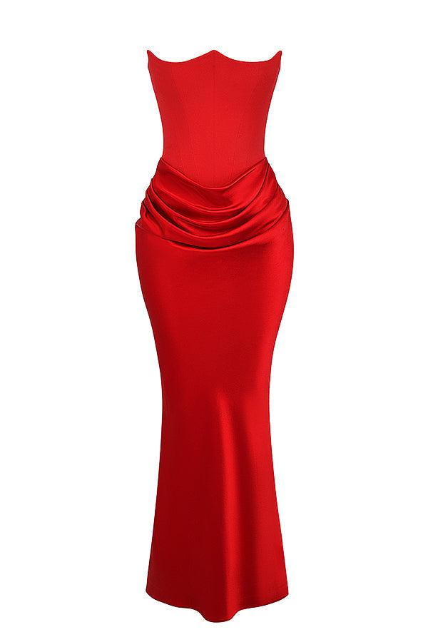 Zelia™ | Elegantes Strapless-Korsett-Maxikleid