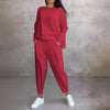 Jimena™️ - Rundhalsausschnitt Langarm-Oberteil ＆ Hose | 2-teiliges Set