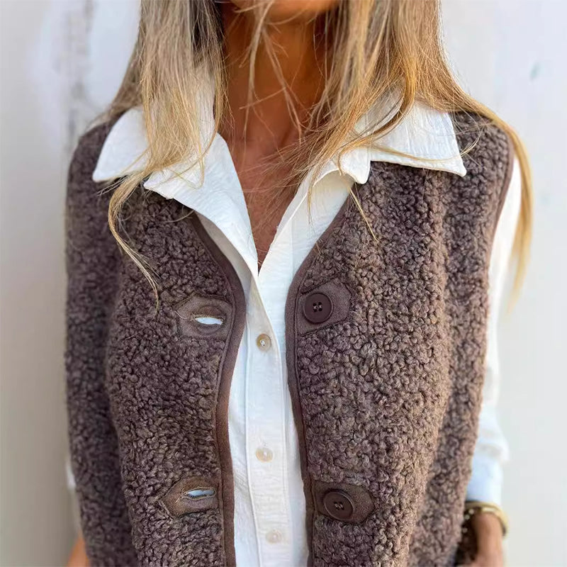 Haisley™️ | Woll-Strickjacke mit Knopfleiste