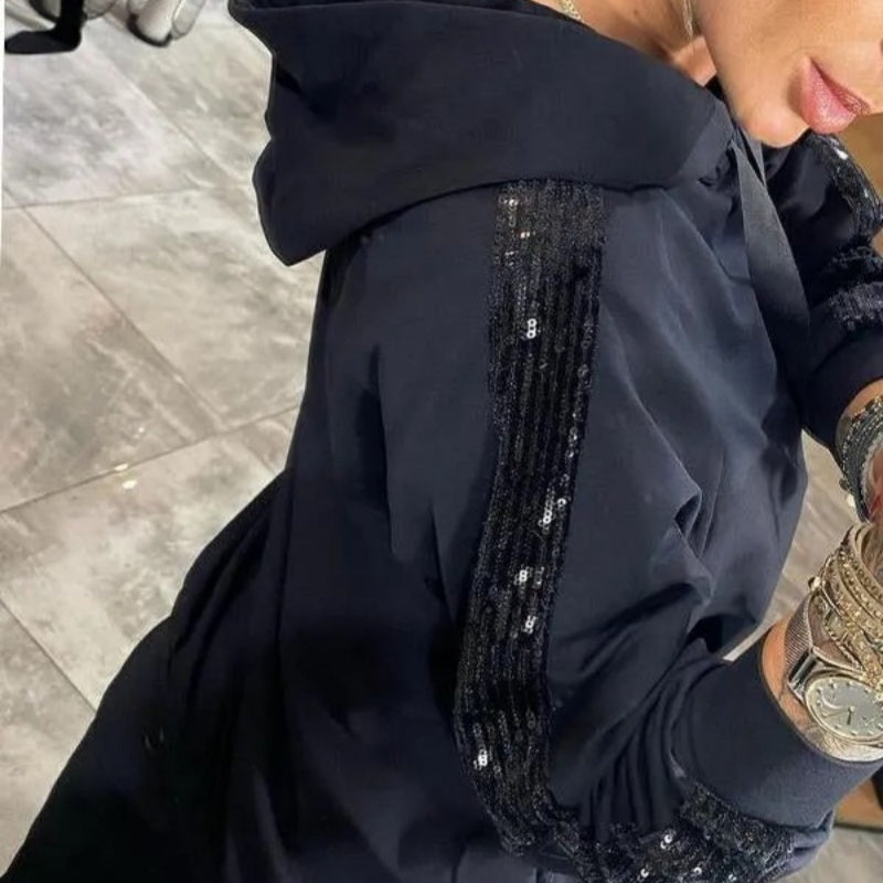 Petra™ - 2-teiliges Set aus Oberteilen und Hosen mit Kapuze und Kordelzug für Damen