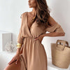 Mirella™ – Elegantes Kleid mit V-Ausschnitt und Seitenschlitz