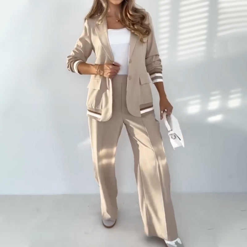 Laura™ - Lässiges beiges 2-teiliges Set für Damen